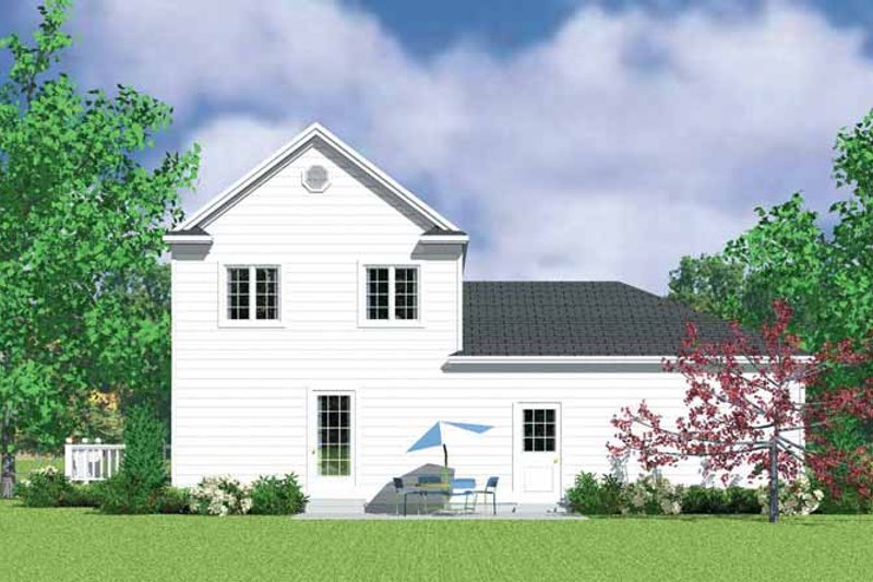 Home Plan - Country Exterior - Rear Elevation Plan #72-1111