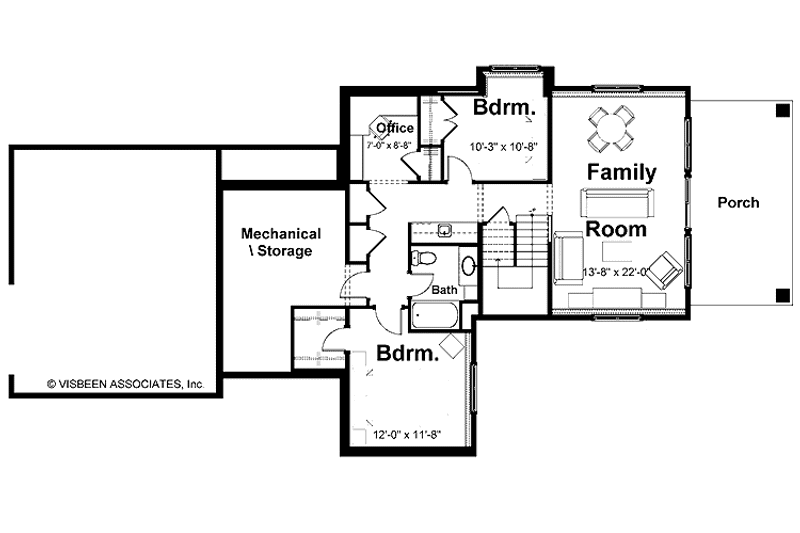 Home Plan - Floor Plan - Lower Floor for Traditional House Plan #928-167 - 3 bed, 2.5 bath