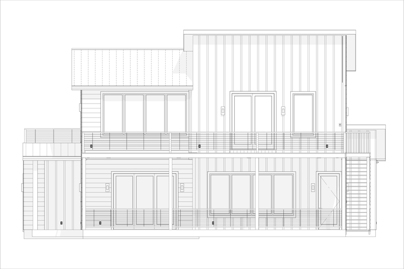 House Blueprint - Exterior - Other Elevation 3 for Modern House Plan #1127-25 - 4 bed, 4.5 bath