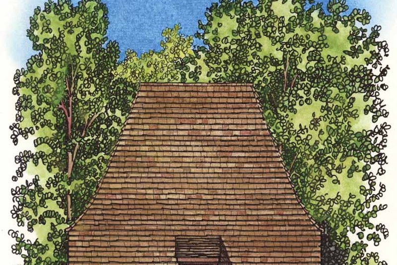 House Blueprint - Exterior - Rear Elevation House Plan #1016-77, 0 bath