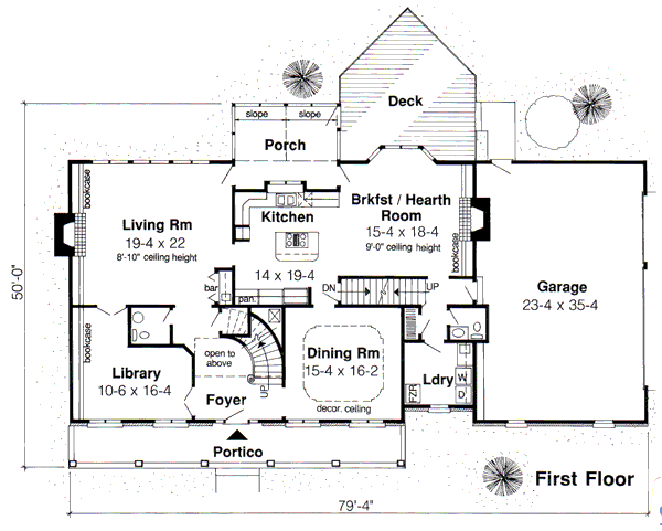 Southern Floor Plan - Main Floor Plan #312-796