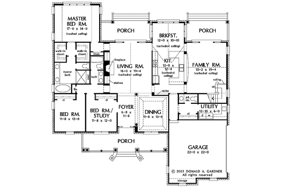 Floor Plan - Main Floor for Country House Plan #929-354 - 3 bed, 2.5 bath