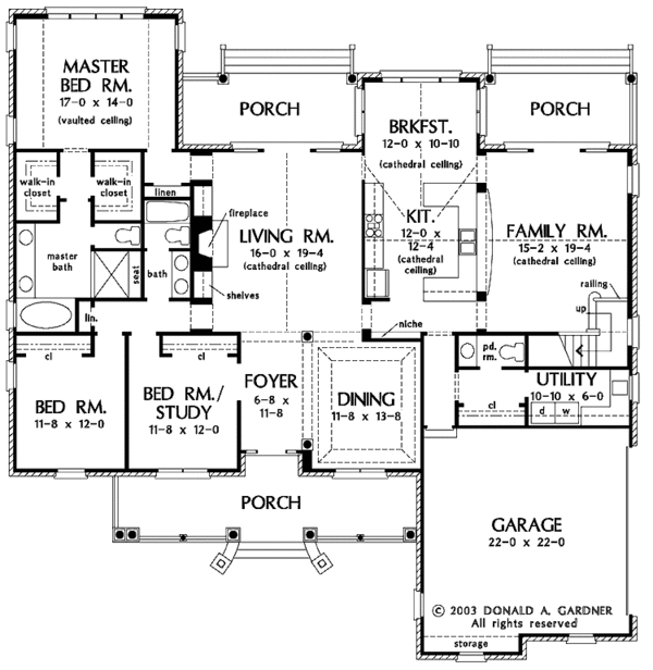 Architectural House Design - Country Floor Plan - Main Floor Plan #929-354