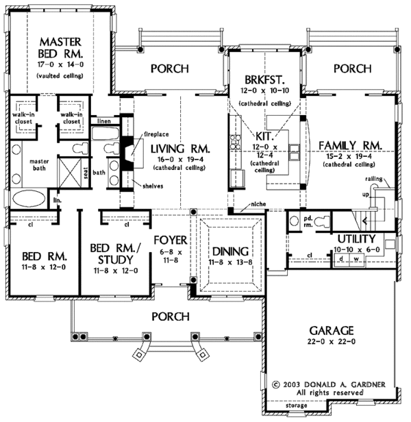 Dream House Plan - Country Floor Plan - Main Floor Plan #929-354
