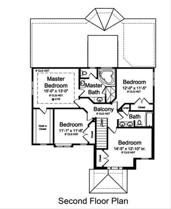 House Plan Design - European Floor Plan - Upper Floor Plan #46-487
