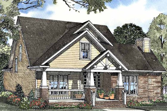 Exterior - Front Elevation 3 for Craftsman House Plan #17-3037 - 3 bed, 2.5 bath