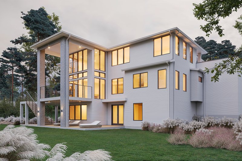 Dream House Plan - Exterior - Rear Elevation 1 for Traditional House Plan #1066-286 - 6 bed, 5.5 bath
