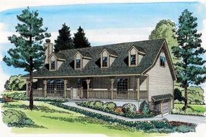 Country Exterior - Front Elevation Plan #312-592