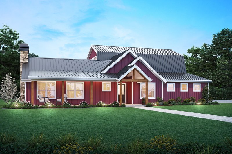 Architectural House Design - Farmhouse Exterior - Front Elevation Plan #48-1119