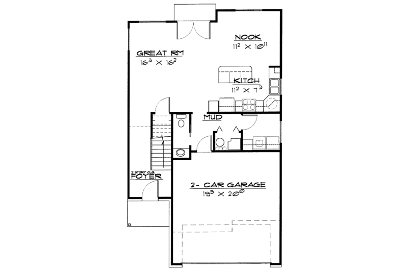 Home Plan - Floor Plan - Main Floor for Traditional House Plan #308-254 - 3 bed, 2.5 bath