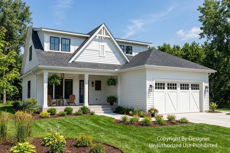 House Blueprint - Exterior - Front Elevation 4 for Farmhouse House Plan #51-1528 - 3 bed, 2.5 bath