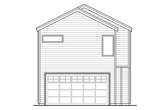 Exterior - Rear Elevation for Modern House Plan #124-922 - 4 bed, 3 bath