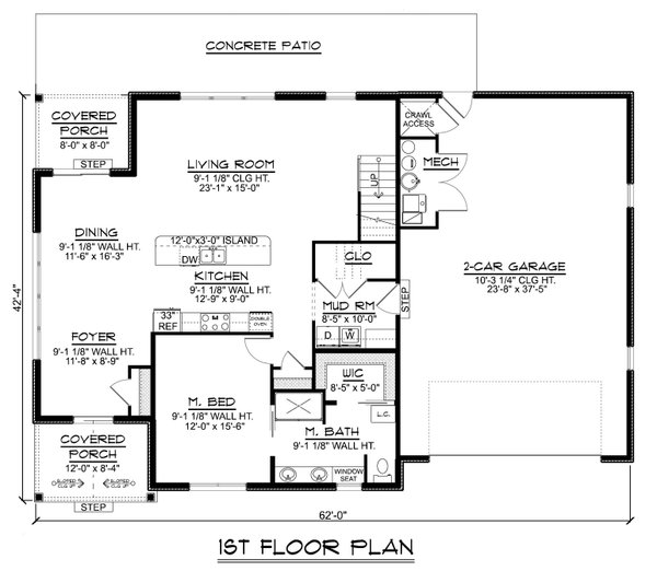 Barndominium Floor Plan - Main Floor Plan #1064-300