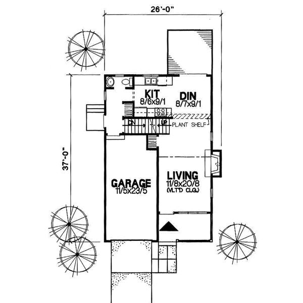 Traditional Floor Plan - Main Floor Plan #50-211