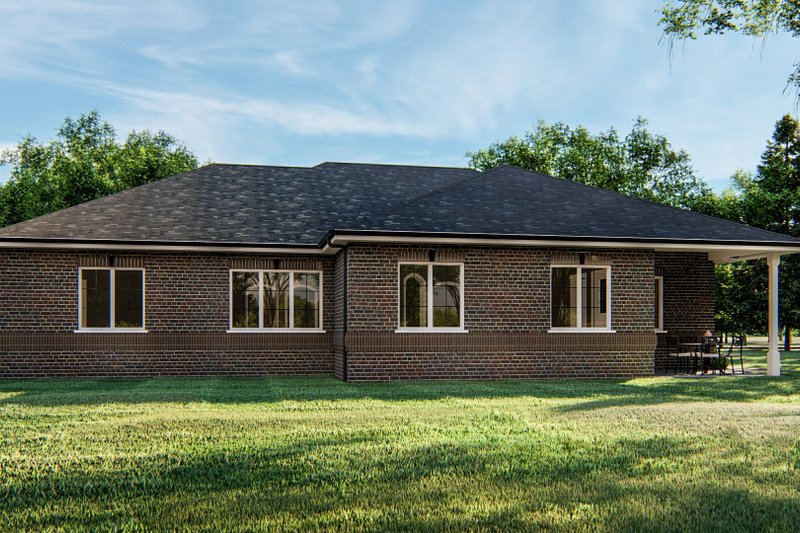 House Blueprint - Exterior - Rear Elevation for Traditional House Plan #455-119 - 2 bed, 2 bath