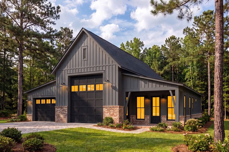 House Design - Exterior - Front Elevation 6 for Southern House Plan #430-443 - 1 bed, 1 bath