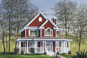 Country Style House Plan - 3 Beds 1.5 Baths 1664 Sq/Ft Plan #25-2009 