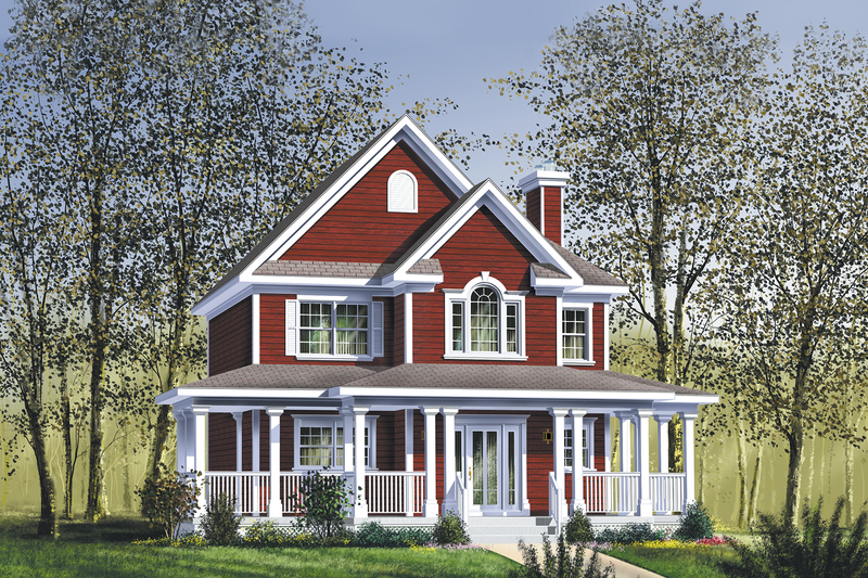 Country Style House Plan - 3 Beds 1.5 Baths 1664 Sq/Ft Plan #25-2009