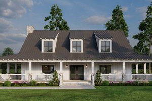 Country Exterior - Front Elevation Plan #923-30