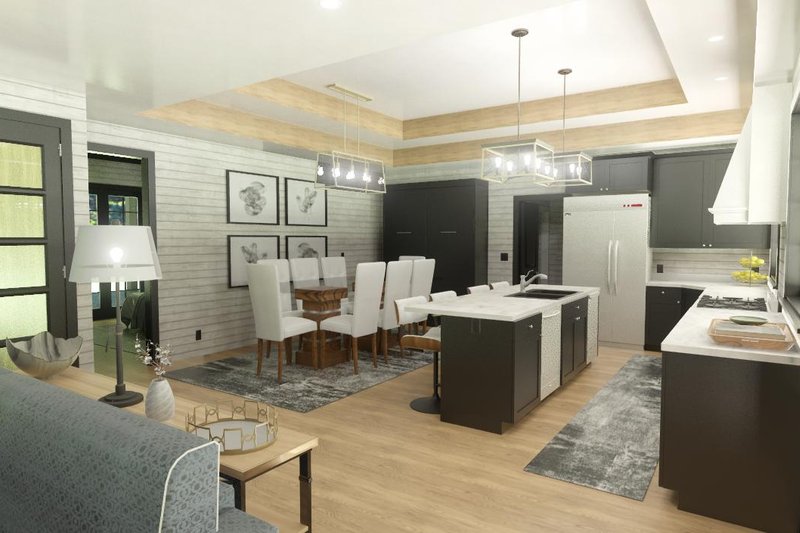 House Blueprint - Photo 19 for Cabin House Plan #1109-10 - 1 bed, 1 bath