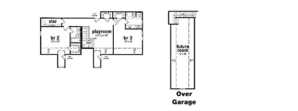 Country Floor Plan - Upper Floor Plan #36-230