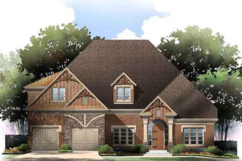 Dream House Plan - Tudor Exterior - Front Elevation Plan #119-332