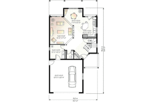 Floor Plan - Main Floor for Traditional House Plan #23-2011 - 3 bed, 2.5 bath