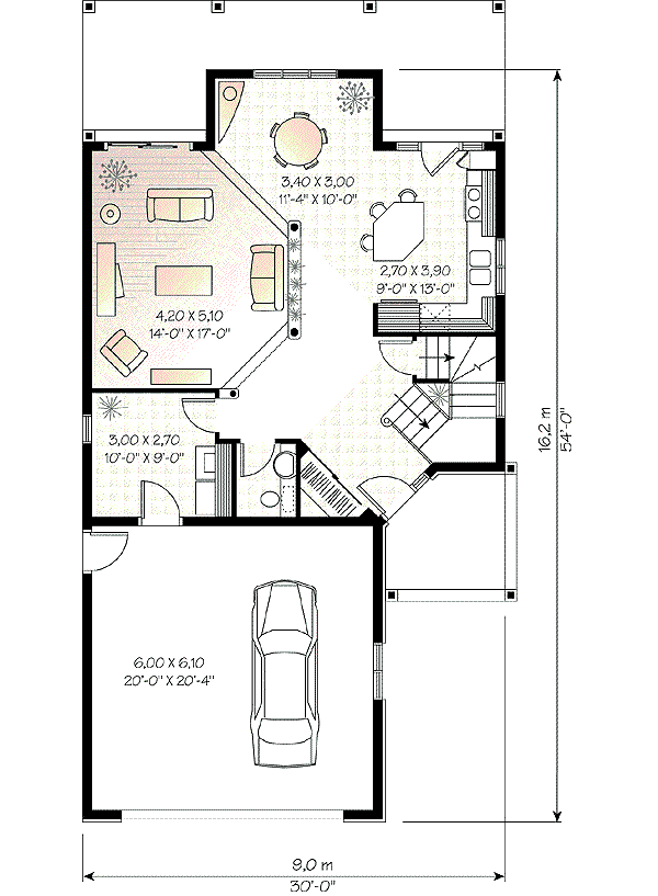 House Design - Traditional Floor Plan - Main Floor Plan #23-2011