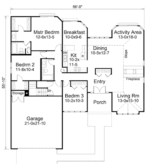 Floor Plan - Main Floor Plan #57-425