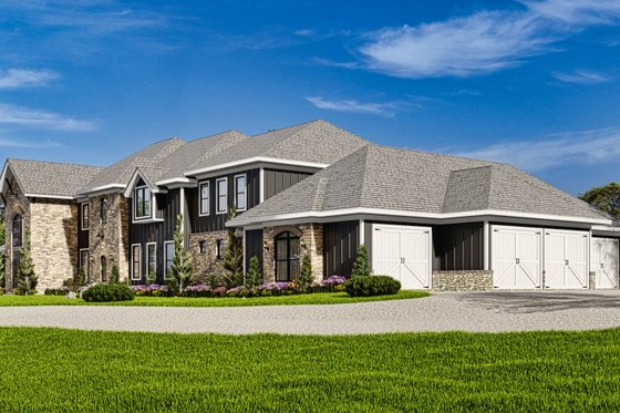 Exterior - Front Elevation 8 for European House Plan #54-586 - 7 bed, 7 bath