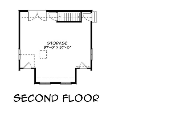 Floor Plan - Upper Floor for Modern House Plan #75-213, 0 bath