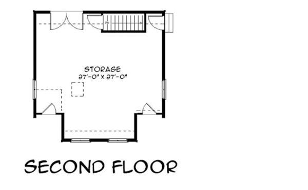 Modern Floor Plan - Upper Floor Plan #75-213