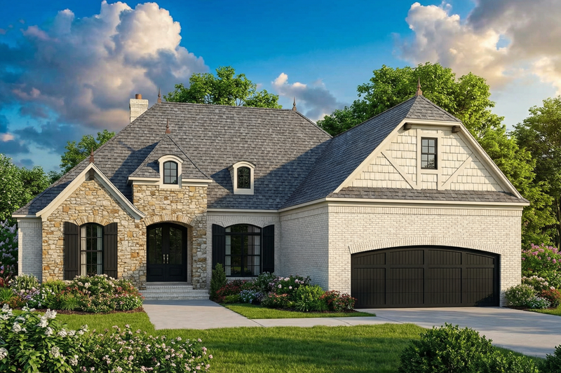 Dream House Plan - European Exterior - Front Elevation Plan #17-2488