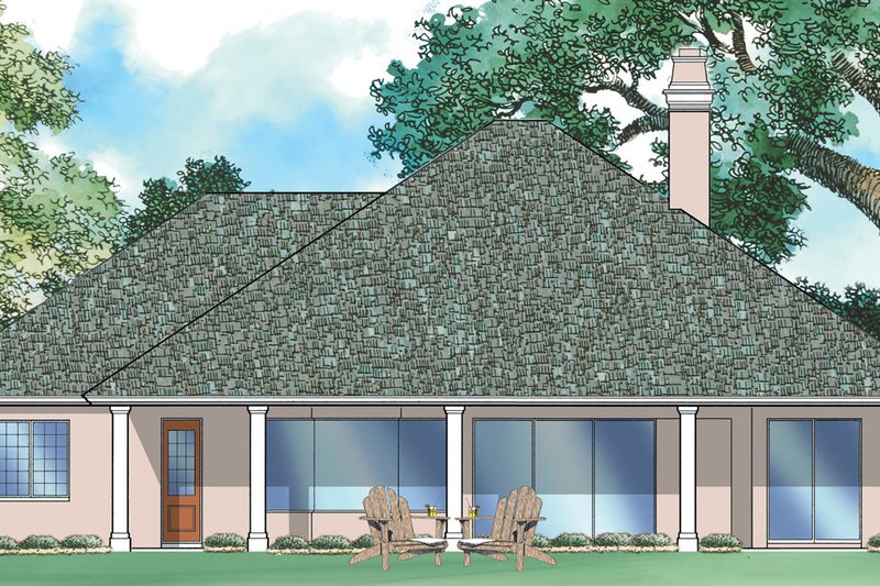Home Plan - Exterior - Rear Elevation for Ranch House Plan #930-95 - 3 bed, 2 bath