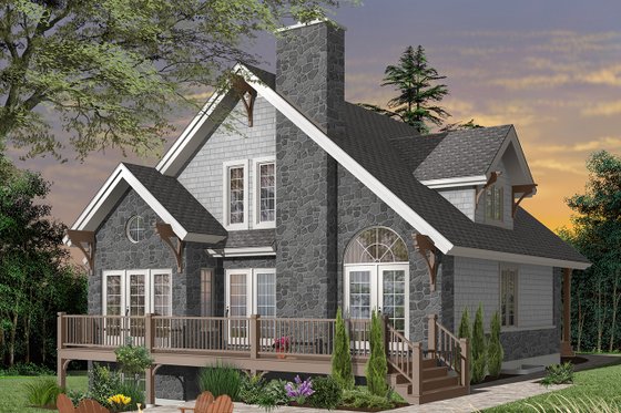 Exterior - Front Elevation 4 for Cottage House Plan #23-760 - 3 bed, 2 bath