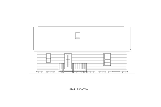 Exterior - Other Elevation 1 for Traditional House Plan #54-619 - 3 bed, 2 bath