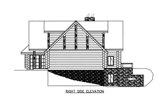 Exterior - Other Elevation 1 for Log House Plan #117-605 - 4 bed, 3.5 bath