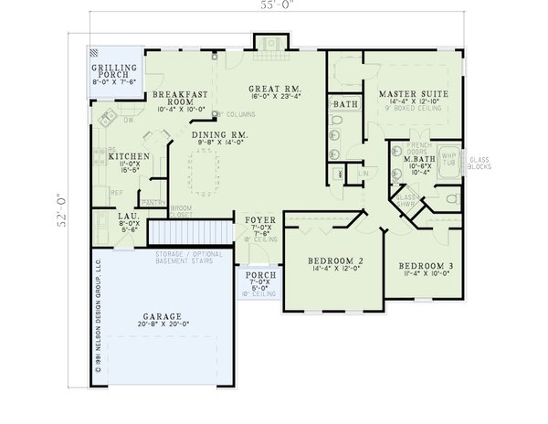 Dream House Plan - Ranch Floor Plan - Main Floor Plan #17-3245