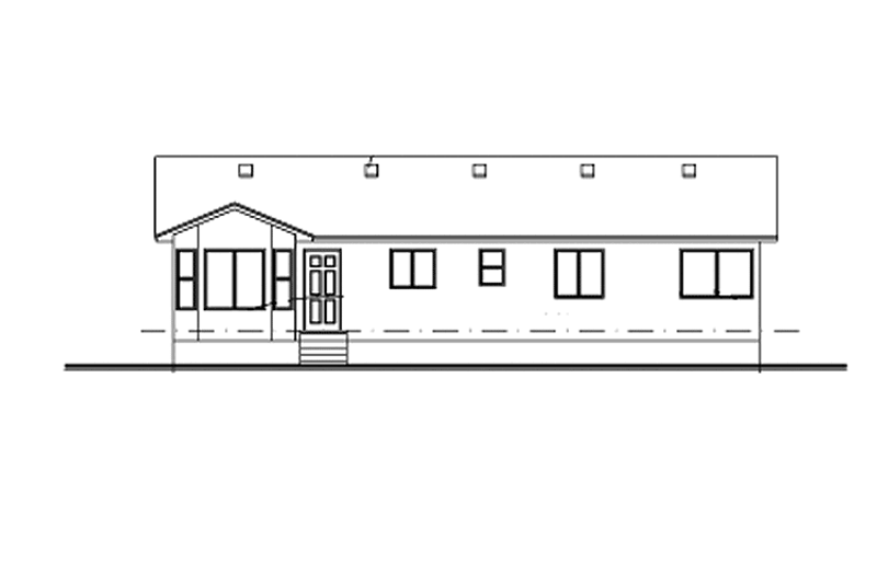 Architectural House Design - Contemporary Exterior - Rear Elevation Plan #308-288