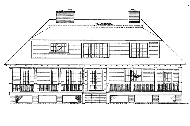 Dream House Plan - Exterior - Rear Elevation for Classical House Plan #72-980 - 4 bed, 3.5 bath