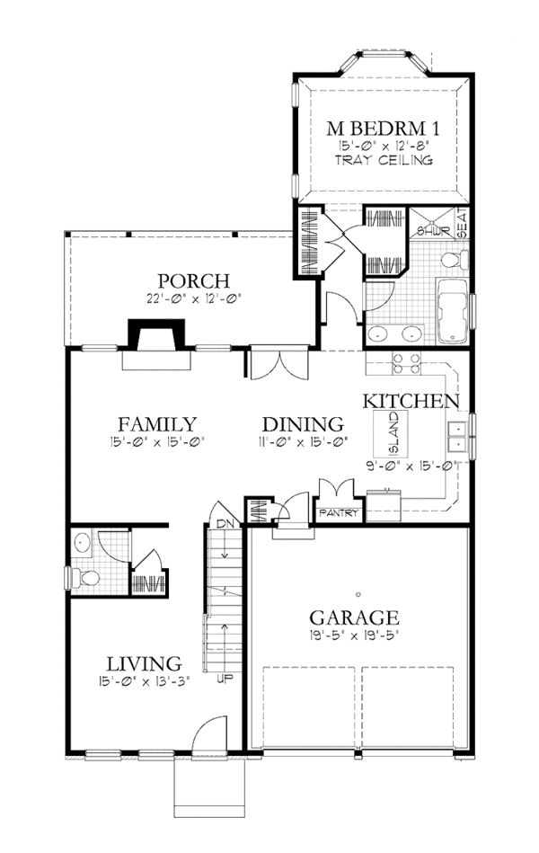 Architectural House Design - Traditional Floor Plan - Main Floor Plan #1029-59