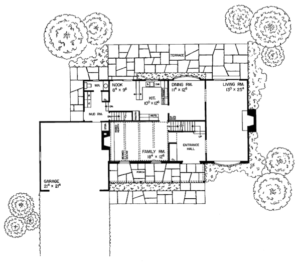House Plan Design - Country Floor Plan - Main Floor Plan #72-601