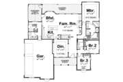Traditional Style House Plan - 3 Beds 2 Baths 2098 Sq/Ft Plan #20-1663 