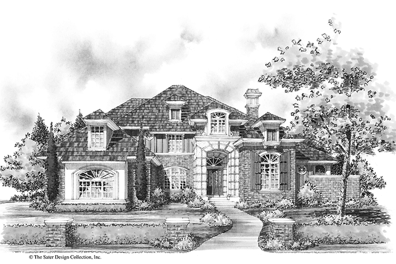 Home Plan - Exterior - Front Elevation 3 for Mediterranean House Plan #930-267 - 4 bed, 4.5 bath