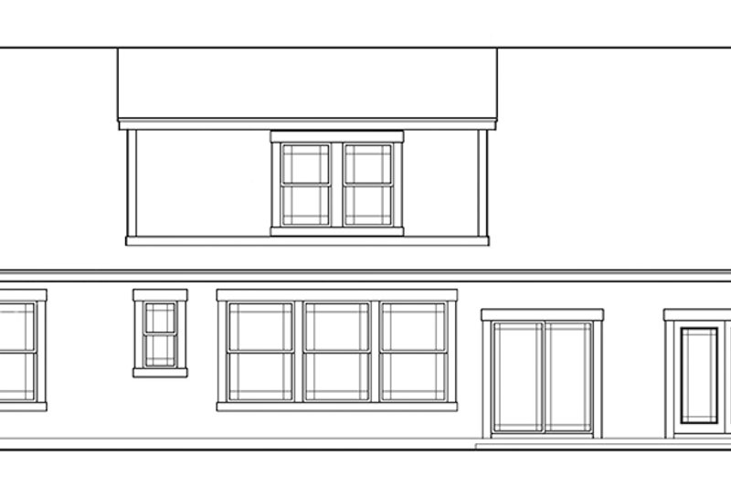 Home Plan - Exterior - Rear Elevation for Country House Plan #472-239 - 3 bed, 2 bath