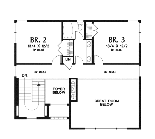 Architectural House Design - Craftsman Floor Plan - Upper Floor Plan #48-913
