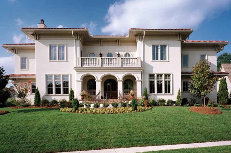 Home Plan - Exterior - Front Elevation 5 for Mediterranean House Plan #453-383 - 5 bed, 5.5 bath