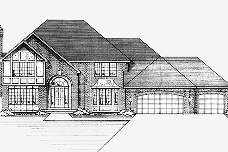 Dream House Plan - Tudor Exterior - Front Elevation Plan #51-948