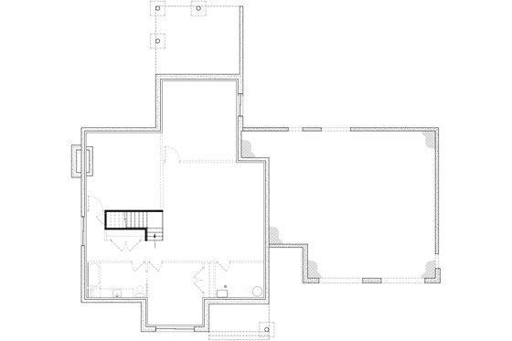 Floor Plan - Lower Floor for Craftsman House Plan #23-2743 - 3 bed, 2.5 bath