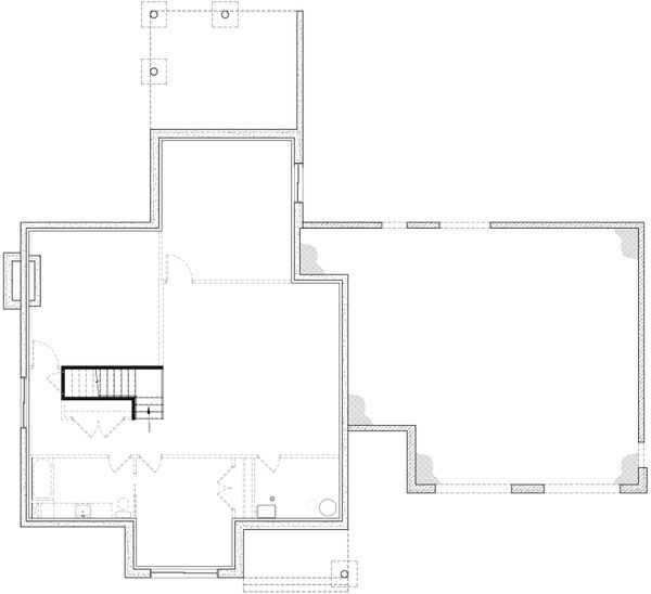 Craftsman Floor Plan - Lower Floor Plan #23-2743